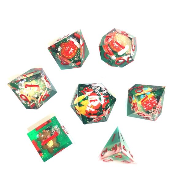 'Mr. Green Christmas' Sharp Edge Dice