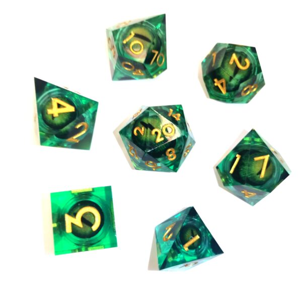 Green Dragon Eyeball Liquid Core Dice