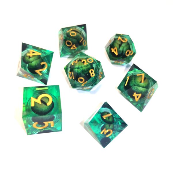 Green Dragon Eyeball Liquid Core Dice - Image 2